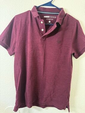 Aeropostale Men’s Polo Shirt - Burgundy